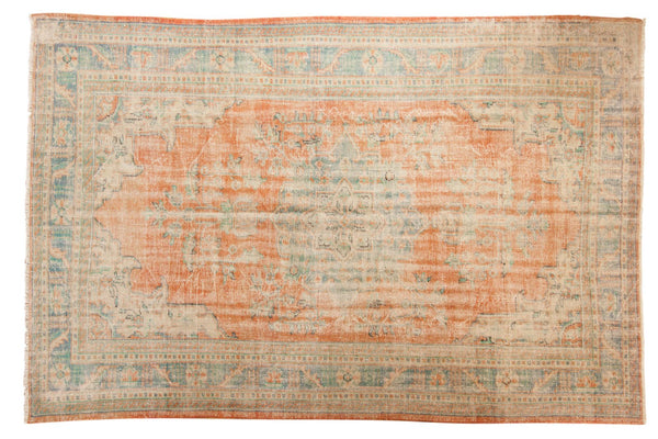 Vintage Distressed Oushak Carpet / ONH item 6000