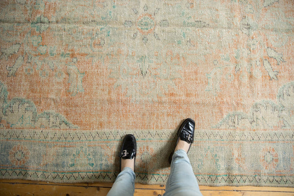  Vintage Distressed Oushak Carpet / Item 6001 image 2