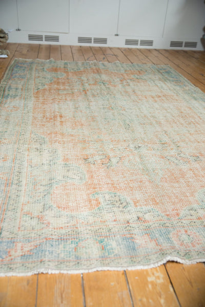  Vintage Distressed Oushak Carpet / Item 6001 image 8