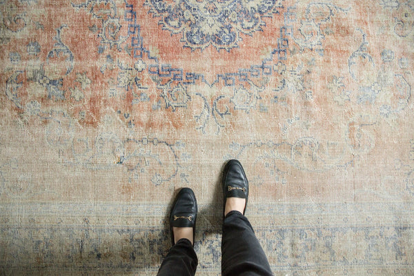  Vintage Distressed Oushak Carpet / Item 6004 image 2