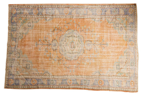 6'7" x 9'10" Vintage Distressed Oushak Carpet / Item 6005 image 1