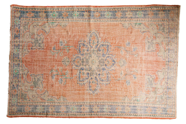 6'3" x 9'5" Vintage Distressed Oushak Carpet / Item 6006 image 1