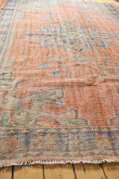  Vintage Distressed Oushak Carpet / Item 6006 image 9