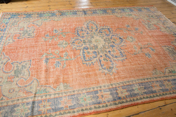  Vintage Distressed Oushak Carpet / Item 6006 image 13