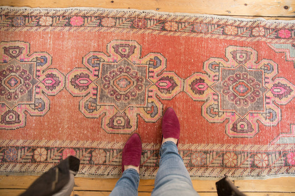 Vintage Distressed Oushak Rug Runner / ONH item 6008 image 1