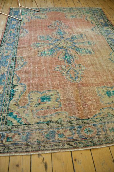 5.5x9 Vintage Distressed Oushak Carpet // ONH Item 6010 Image 4