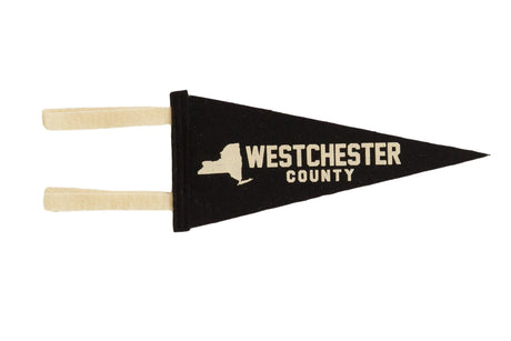 Westchester County Black Felt Pennant // ONH Item 6011