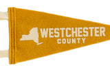 Golden yellow felt showing white New York State graphic and 