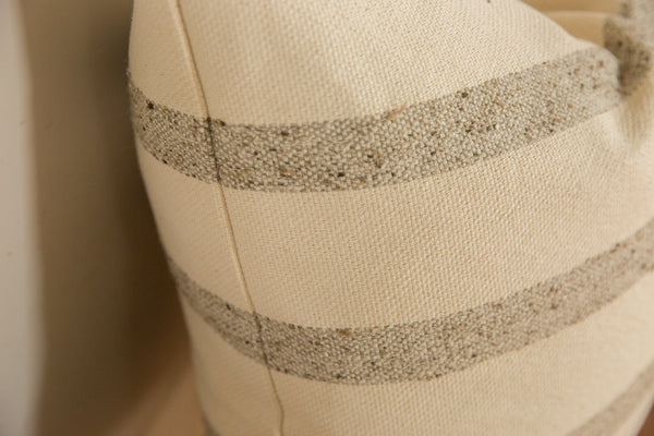 24x24 Remnant Stripe Wool Fabric Pillow // ONH Item 6028 Image 5