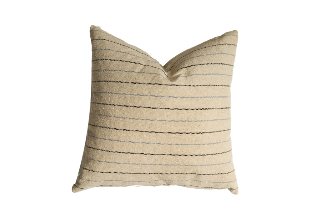 20x20 Remnant Stripe Silk Fabric Throw Pillow // ONH Item 6029