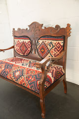 Kilim Upholstered Bench // ONH Item 6030 Image 4