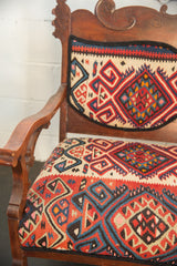Kilim Upholstered Bench // ONH Item 6030 Image 7
