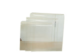 Vintage Lucite nesting tables, a set of three clear acrylic tables.