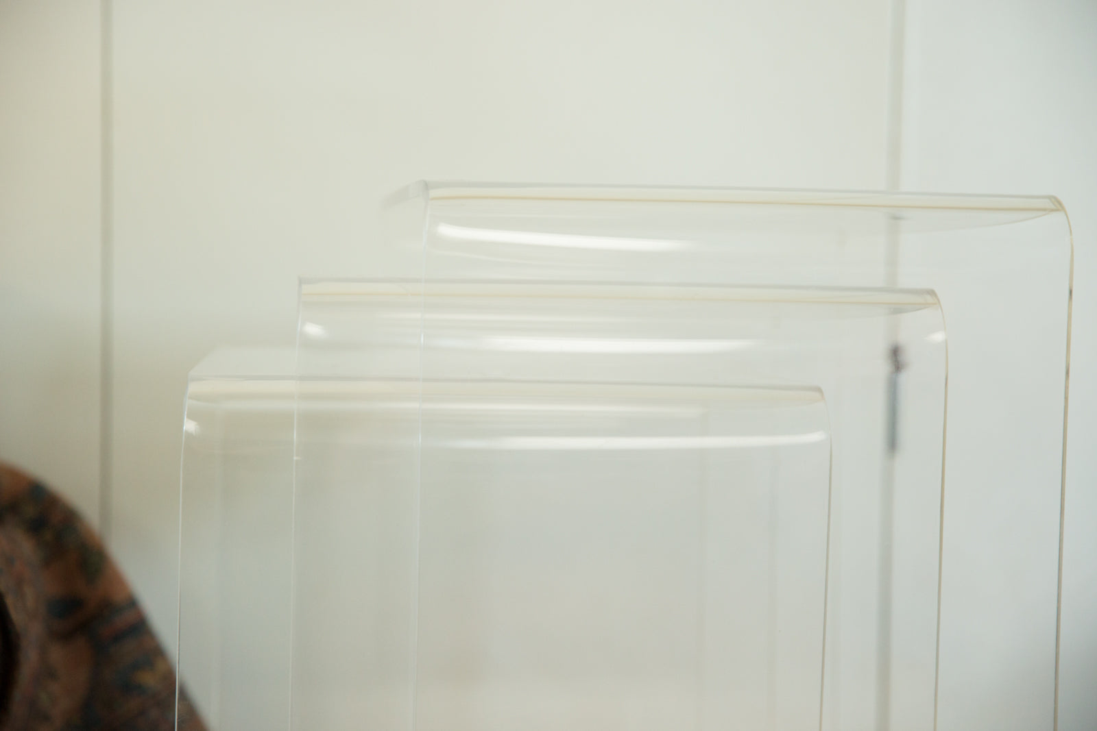 Vintage Lucite Nesting Tables Set of Three // ONH Item 6032 Image 1