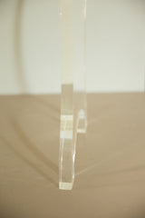 Curved, thick Lucite leg base from the vintage 1970s end table.