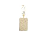 Vintage 1970s table lamp with a sculptural, textured faux travertine base.
