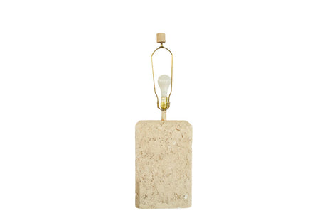 Vintage 1970s Faux Travertine Table Lamp // ONH Item 6036