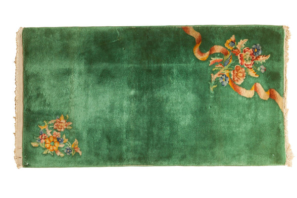 2'1" x 4' Vintage Nichols Art Deco Rug Runner / Item 6050 image 1