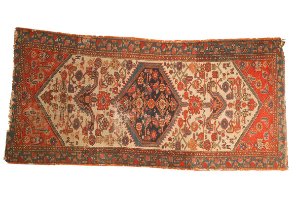 3'3" x 6'10" Antique Fragment Malayer Rug Runner / Item 6059 image 1