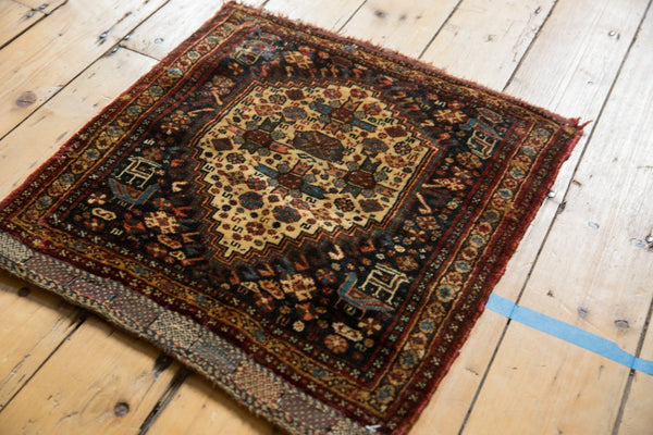 2x2 Antique Afshar Square Rug Mat // ONH Item 6076 Image 2