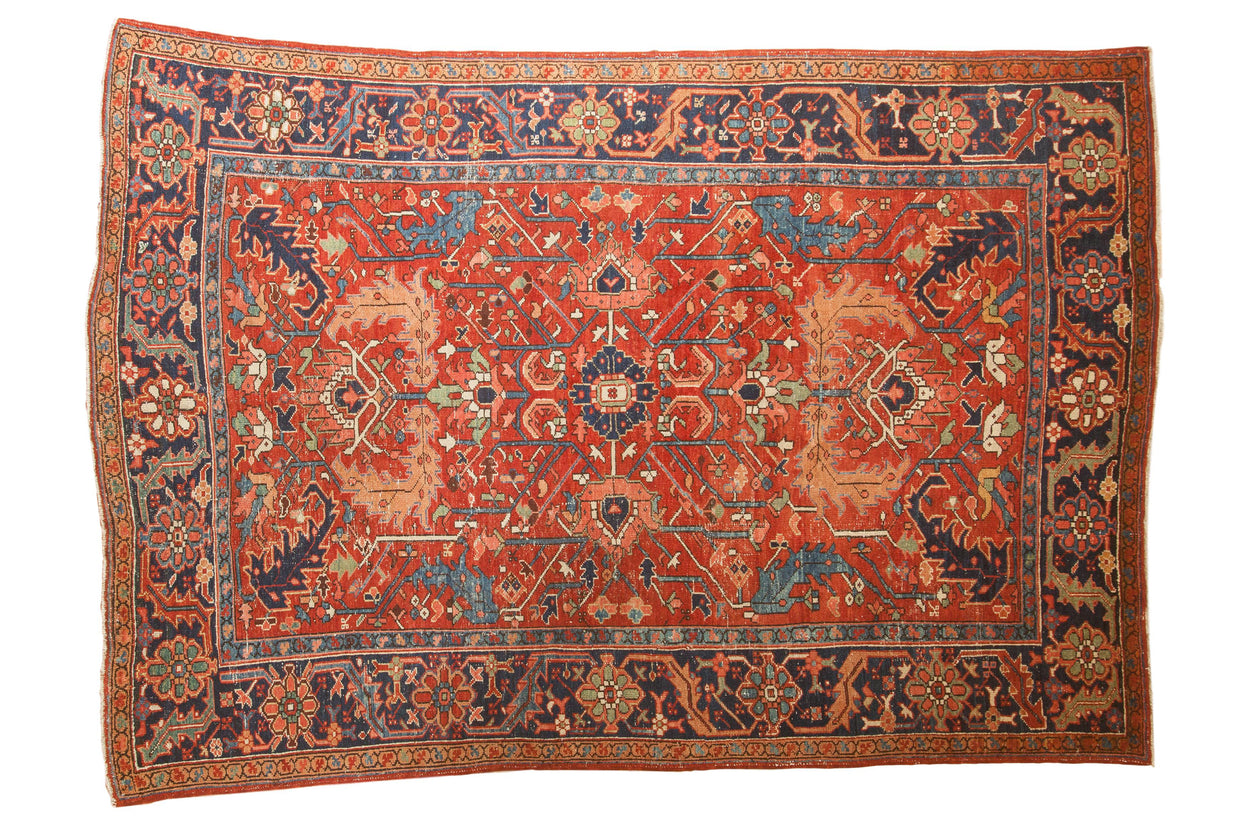 7x9.5 Antique Heriz Carpet // ONH Item 6077