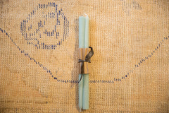 Made in NY Beeswax Candle Everyday Robin's Egg Blue Tapers // ONH Item 6091 Image 1
