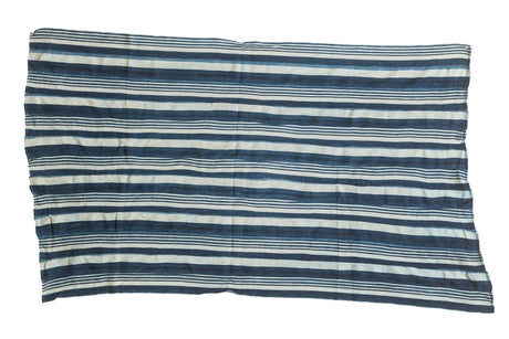Striped Indigo African Textile Throw