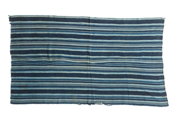Striped Indigo African Textile Throw