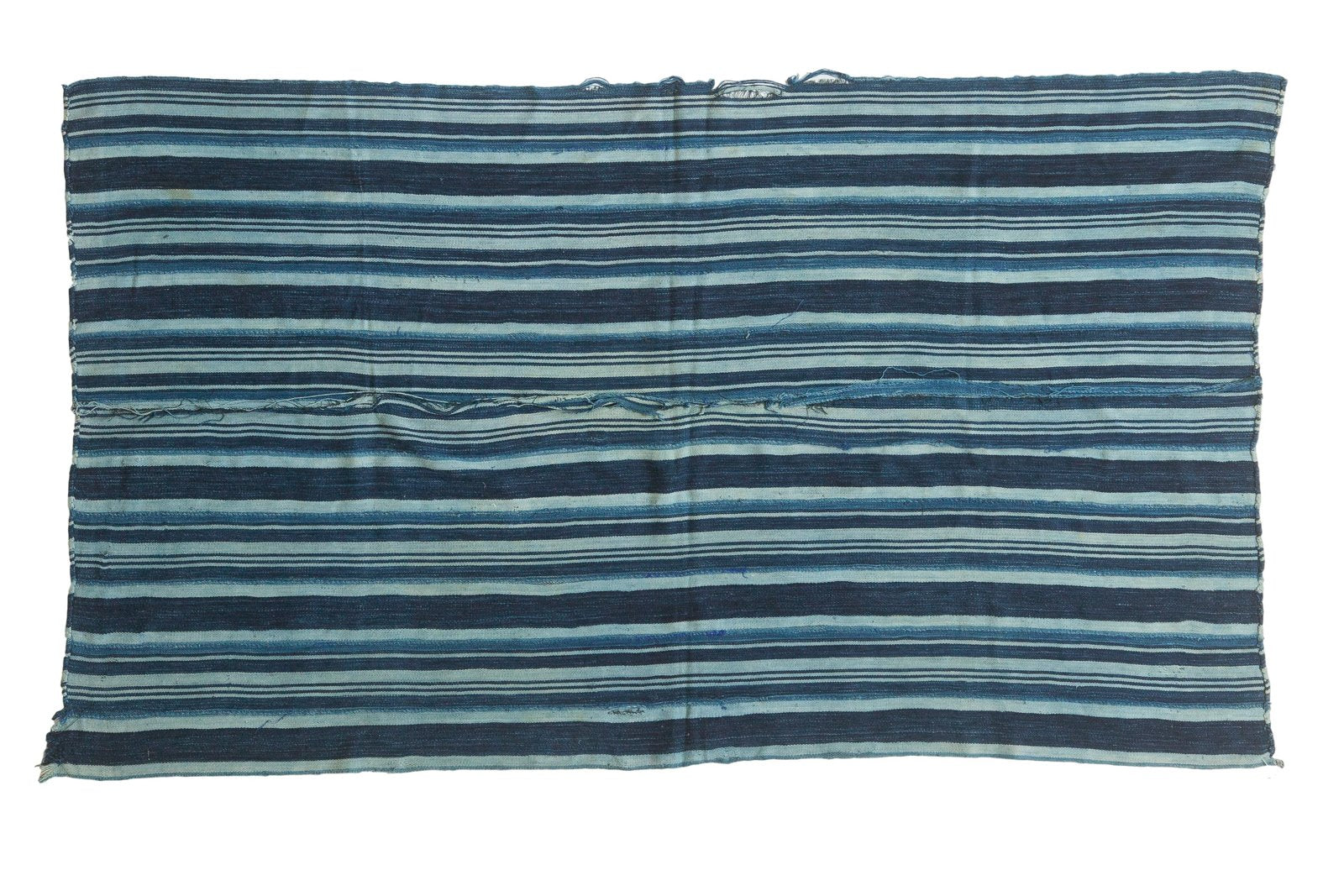 Striped Indigo African Textile Throw