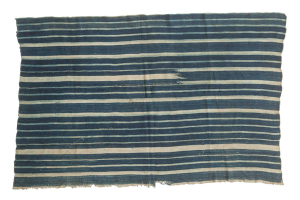 Striped Indigo African Textile Throw