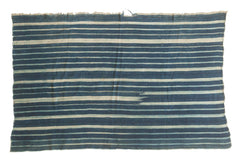 Striped Indigo African Textile Throw