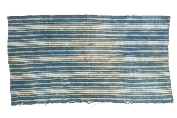 Striped Indigo African Textile Throw