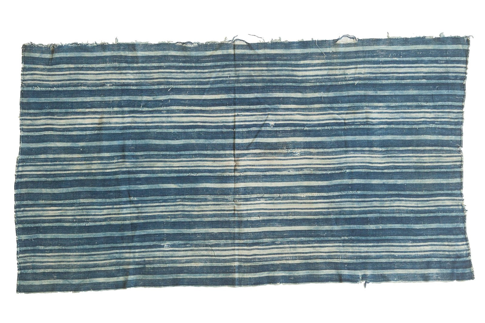 Striped Indigo African Textile Throw