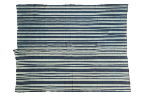 Striped Indigo African Textile Throw