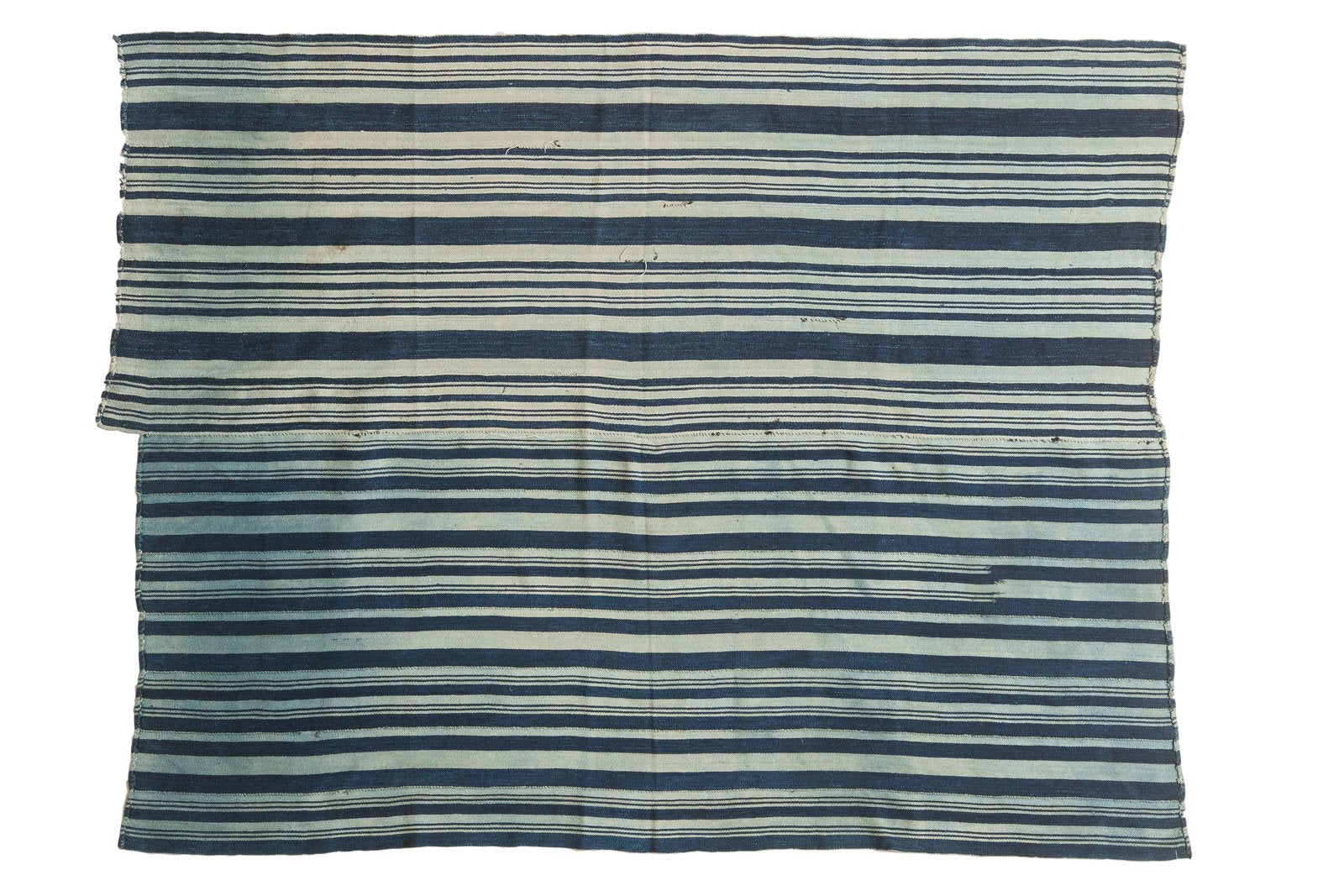 Striped Indigo African Textile Throw
