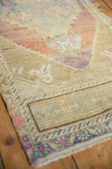  Vintage Distressed Oushak Rug Mat Runner / Item 6112 image 5