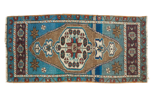 1.5x3 Vintage Distressed Oushak Rug Mat // ONH Item 6116