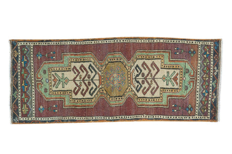 1'4" x 3'4" Vintage Distressed Oushak Rug Mat Runner / Item 6127 image 1