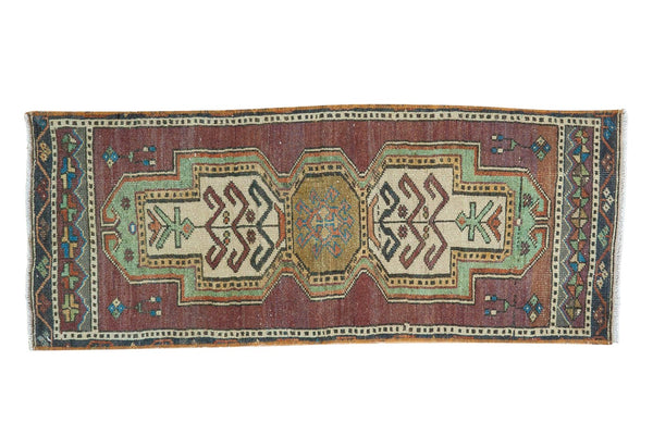 1'4" x 3'4" Vintage Distressed Oushak Rug Mat Runner / Item 6127 image 1