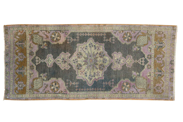 Vintage Distressed Oushak Rug Mat Runner