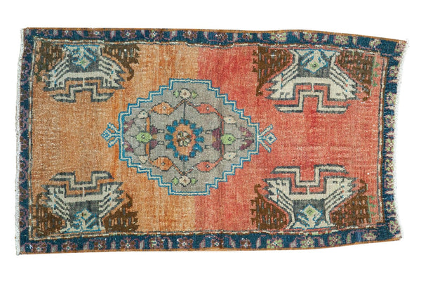 1.5x3 Vintage Distressed Oushak Rug Mat // ONH Item 6129