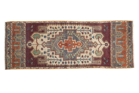 1'5" x 3'9" Vintage Distressed Oushak Rug Mat Runner / Item 6133 image 1