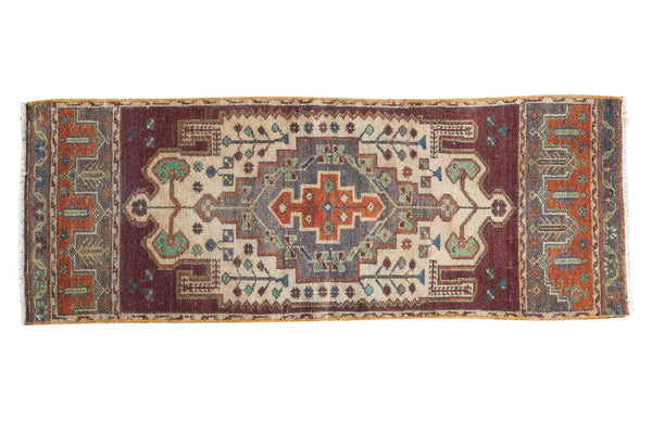 1'5" x 3'9" Vintage Distressed Oushak Rug Mat Runner / Item 6133 image 1