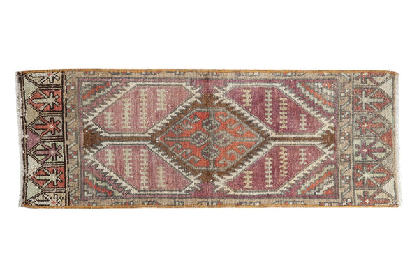 1x3.5 Vintage Distressed Oushak Rug Mat Runner // ONH Item 6134