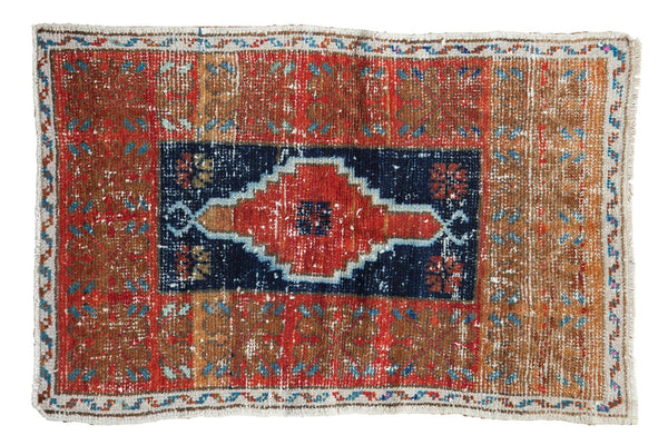 2x3.5 Vintage Distressed Oushak Rug // ONH Item 6137