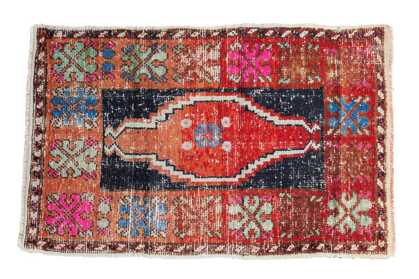 2'3" x 3'7" Vintage Distressed Oushak Rug / Item 6138 image 1