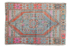 Vintage Distressed Oushak Rug