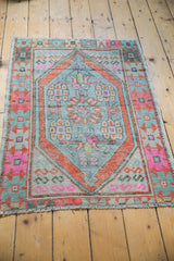 Vintage Distressed Oushak Rug