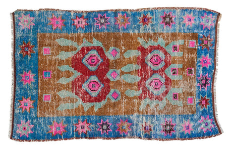 Vintage Distressed Oushak Rug