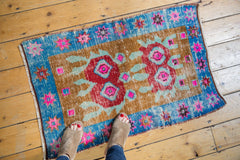 Vintage Distressed Oushak Rug